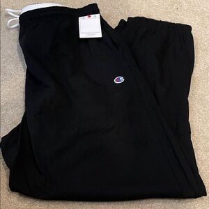 Champion Black Joggers with Logo, size-3X